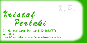 kristof perlaki business card